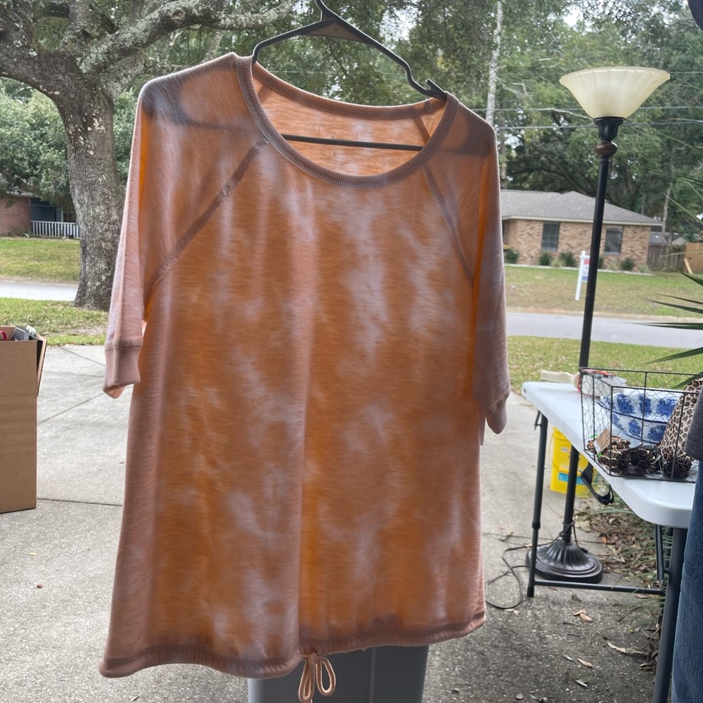 Peach dye shirt